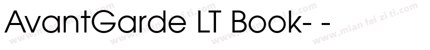 AvantGarde LT Book-中字体转换